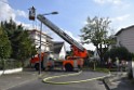 Dachstuhlbrand Koeln Poll Geislarerstr P570